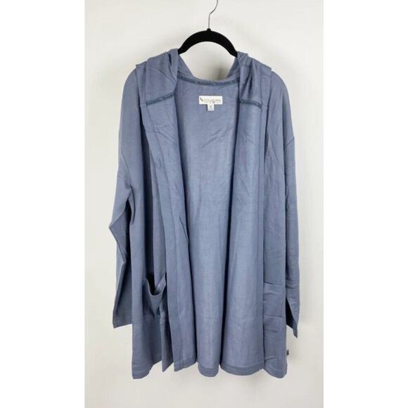 Koolaburra by UGG French Terry Hooded Cardigan • Blue • S • Cozy EUC - Picture 2 of 8